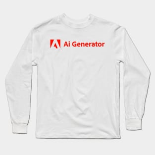 Parody logo Adobe - Ai Generator Long Sleeve T-Shirt